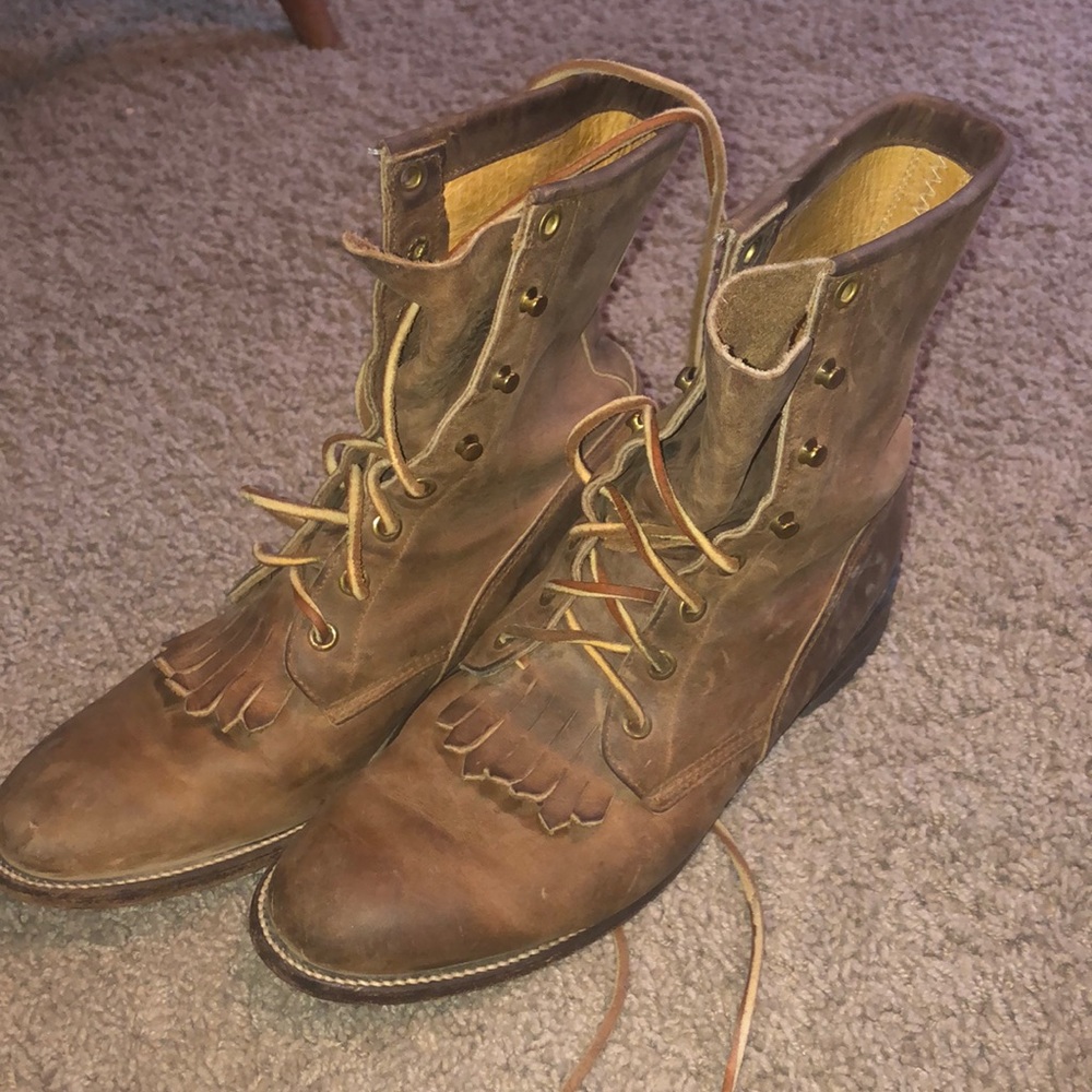 Justin lace up boots